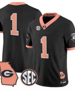Team Jersey #1 Georgia Bulldogs 2026 The Big Peach Stitched by My Store NCAA Football Jerseys