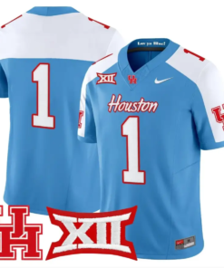 Team Jersey #1 Houston Cougars 2026 Vapor Limited Stitched by My Store NCAA Football Jerseys