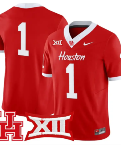 Team Jersey #1 Houston Cougars 2026 Vapor Limited Stitched by My Store NCAA Football Jerseys