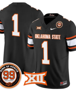 Team Jersey #1 Oklahoma State 2026 Leslie O'neal Limited Stitched by My Store NCAA Football Jerseys
