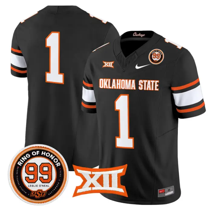 Team Jersey #1 Oklahoma State 2026 Leslie O'neal Limited Stitched by My Store NCAA Football Jerseys