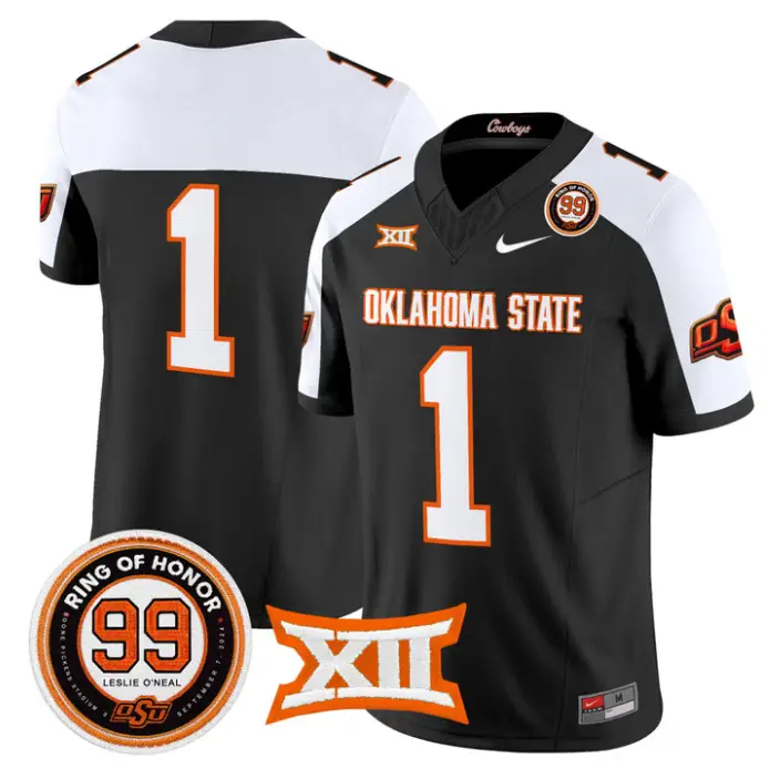 Team Jersey #1 Oklahoma State 2026 Leslie O'neal Limited Stitched by My Store NCAA Football Jerseys