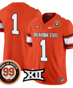 Team Jersey #1 Oklahoma State 2026 Leslie O'neal Limited Stitched by My Store NCAA Football Jerseys