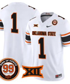 Team Jersey #1 Oklahoma State 2026 Leslie O'neal Limited Stitched by My Store NCAA Football Jerseys