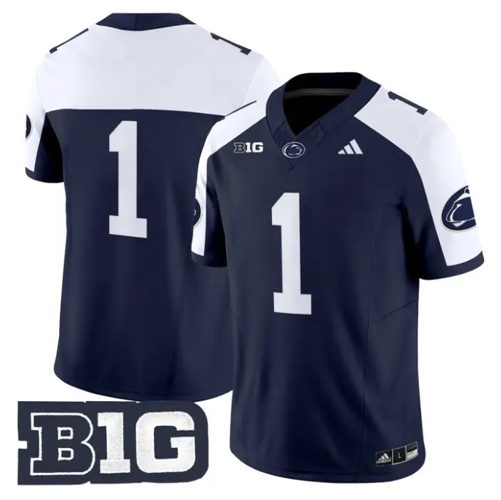 Team Jersey #1 Penn State 2026 No Name on Back Limited Stitched by My Store NCAA Football Jerseys