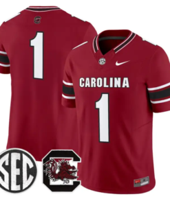 Team Jersey #1 South Carolina Gamecocks 2026 Limited Stitched by My Store NCAA Football Jerseys