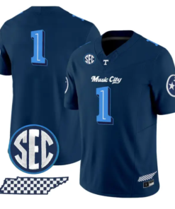 Team Jersey #1 Tennessee Vols Music City Edition Limited Stitched by My Store NCAA Football Jerseys