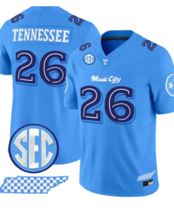 Tennessee Jersey #26 Tennessee Vols Music City Edition Limited Stitched by My Store NCAA Football Jerseys