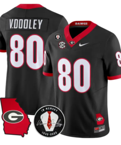 Vince Dooley Jersey #80 Georgia Bulldogs 2026 Vince Dooley Stitched by My Store NCAA Football Jerseys