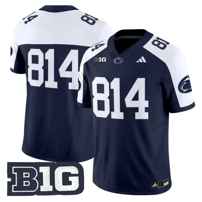 WHITEOUT Jersey #814 Penn State 2026 No Name on Back Limited Stitched by My Store NCAA Football Jerseys
