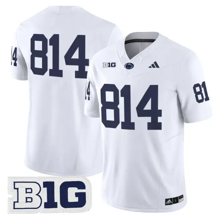WHITEOUT Jersey #814 Penn State 2026 No Name on Back Limited Stitched by My Store NCAA Football Jerseys