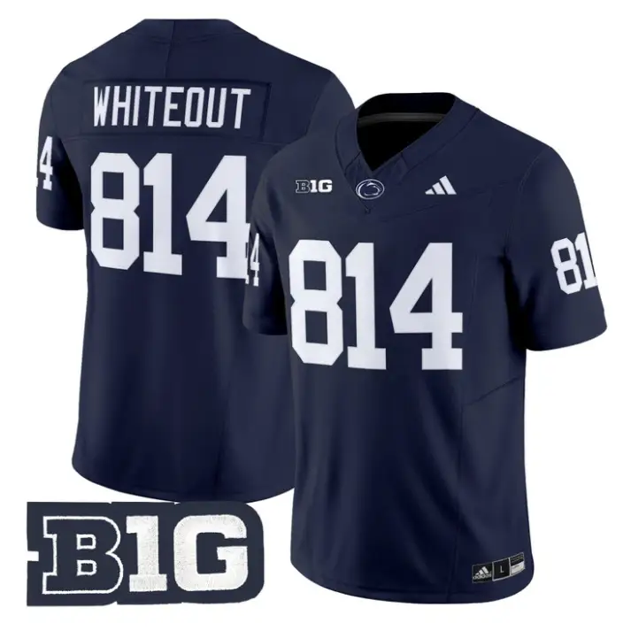 WHITEOUT Jersey #814 Penn State Nittany 2026 Limited Stitched by My Store NCAA Football Jerseys