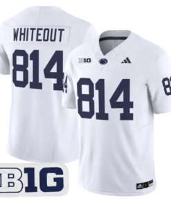 WHITEOUT Jersey #814 Penn State Nittany 2026 Limited Stitched by My Store NCAA Football Jerseys