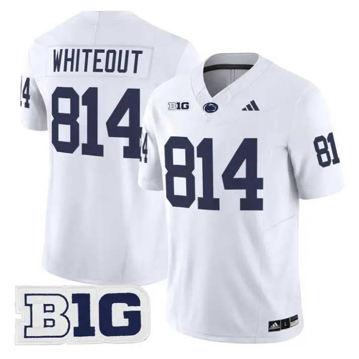 WHITEOUT Jersey #814 Penn State Nittany 2026 Limited Stitched by My Store NCAA Football Jerseys