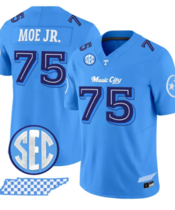 Wendell Moe Jr Jersey #75 Tennessee Vols Music City Edition Stitched by My Store NCAA Football Jerseys