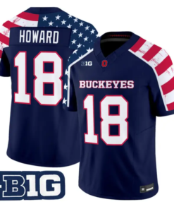 Will Howard Jersey #18 Ohio State America 250 Edition Vapor Limited Stitched by My Store NCAA Football Jerseys