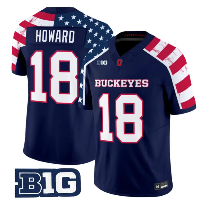 Will Howard Jersey #18 Ohio State America 250 Edition Vapor Limited Stitched by My Store NCAA Football Jerseys