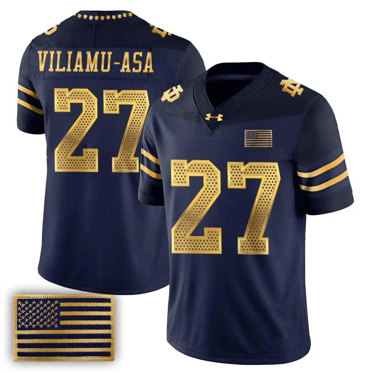 Notre Dame Fighting Irish 2026 Shamrock Series Football Vapor Jersey - Stitched by Notre Dame Fighting Irish