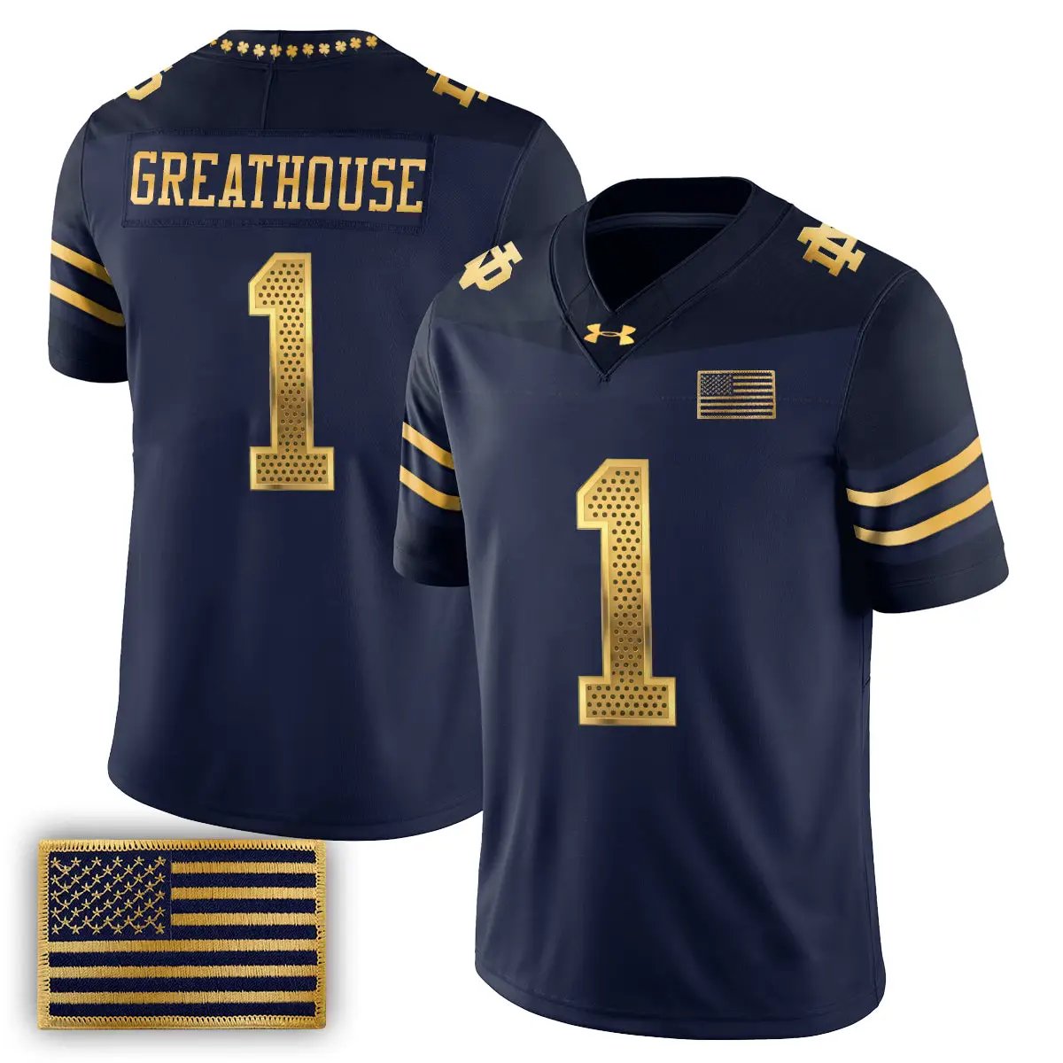 Notre Dame Fighting Irish 2026 Shamrock Series Football Vapor Jersey - Stitched by Notre Dame Fighting Irish