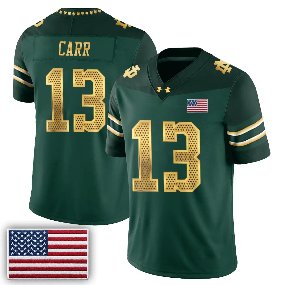 Notre Dame Fighting Irish 2026 Shamrock Series Football Vapor Jersey - Stitched by Notre Dame Fighting Irish
