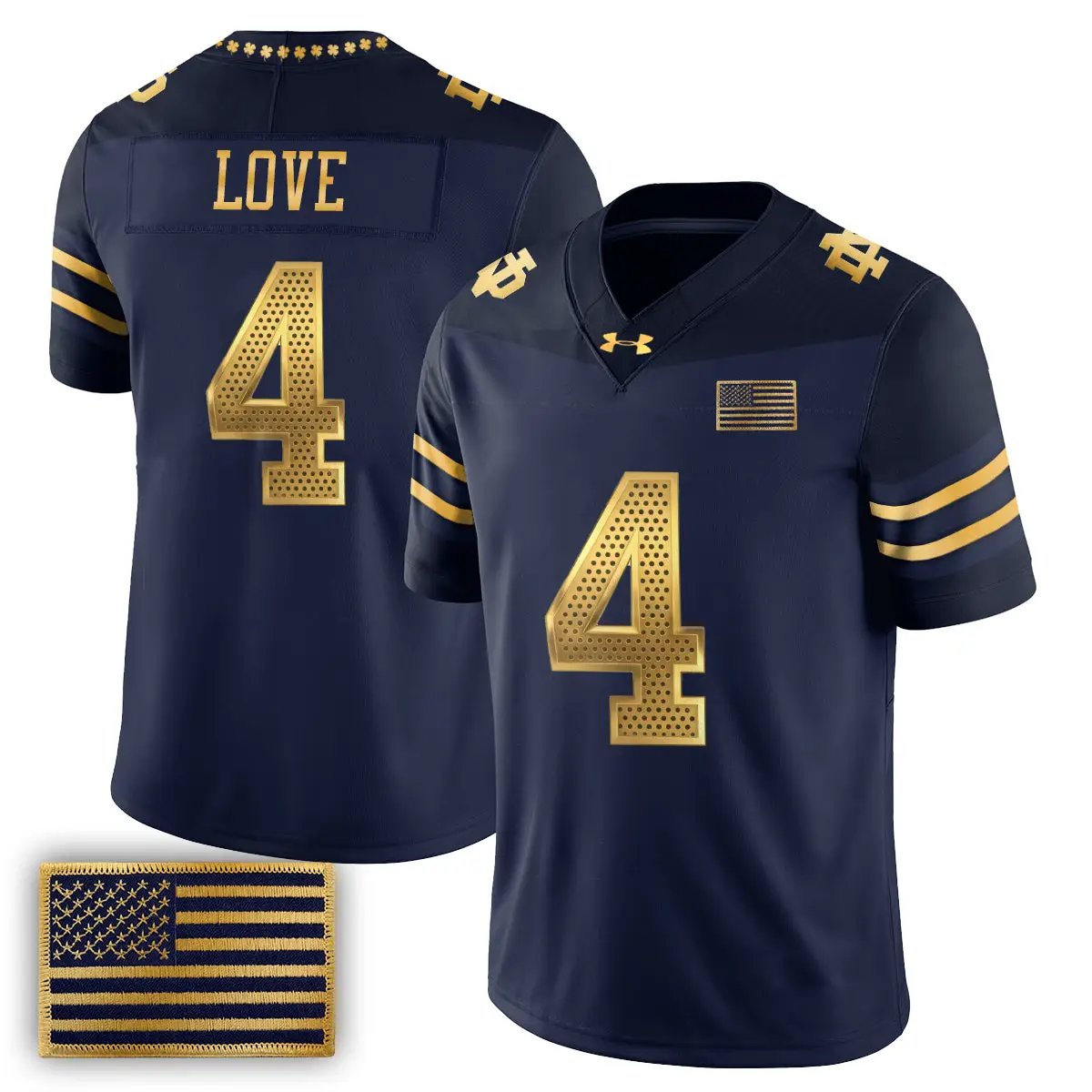 Notre Dame Fighting Irish 2026 Shamrock Series Football Vapor Jersey - Stitched by Notre Dame Fighting Irish