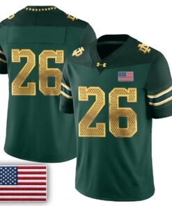 Notre Dame Fighting Irish 2026 Shamrock Series Football Vapor Jersey - Stitched by Notre Dame Fighting Irish