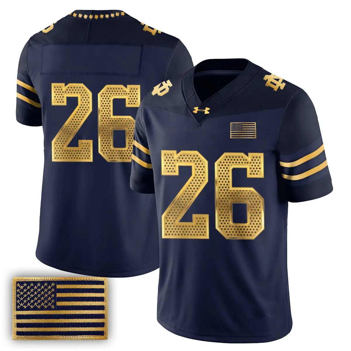 Notre Dame Fighting Irish 2026 Shamrock Series Football Vapor Jersey - Stitched by Notre Dame Fighting Irish