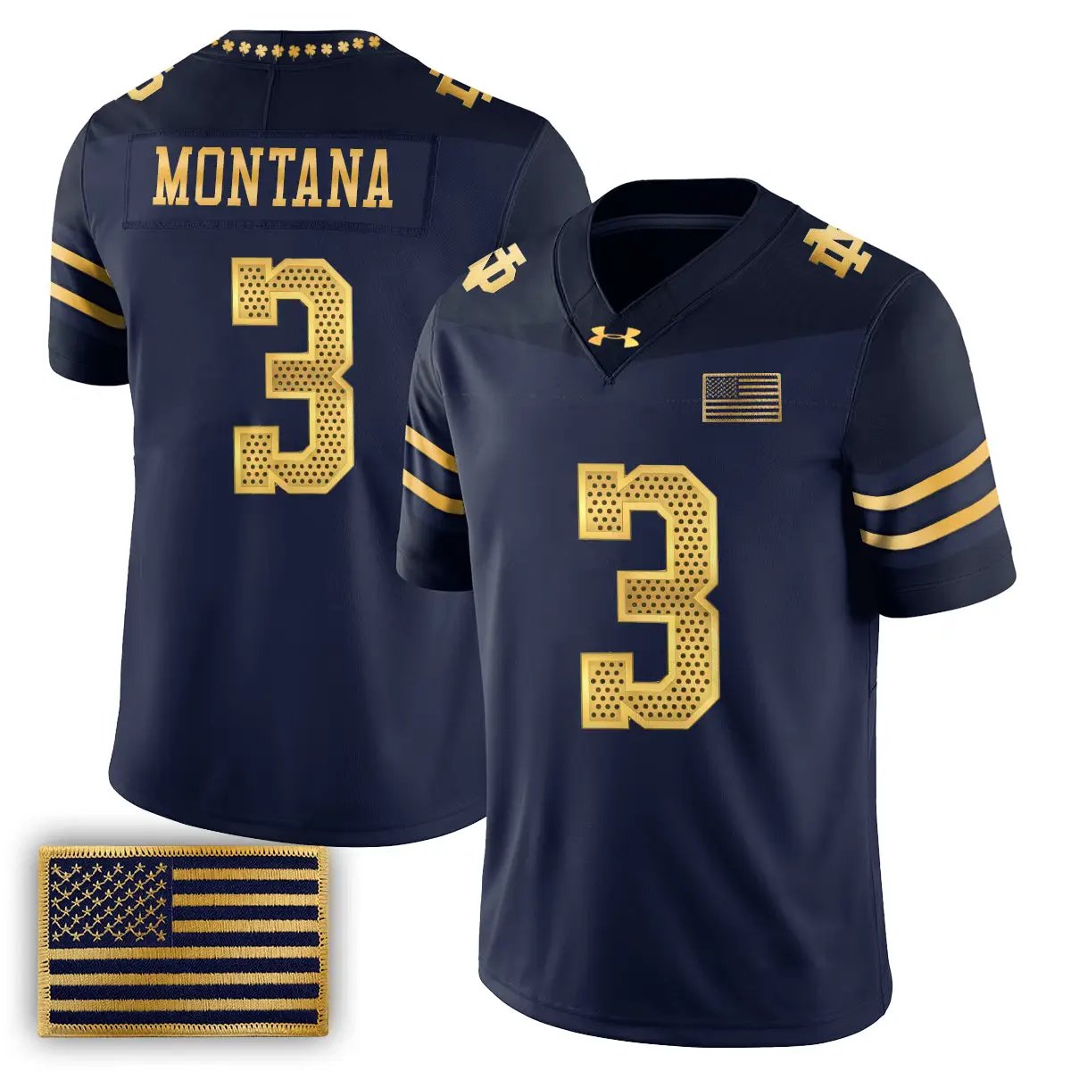 Notre Dame Fighting Irish 2026 Shamrock Series Football Vapor Jersey - Stitched by Notre Dame Fighting Irish