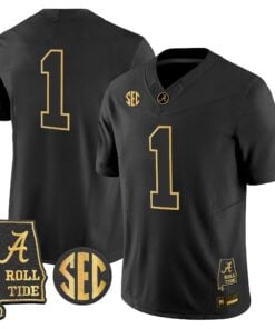 Alabama Crimson Tide 2026 Gold Vapor Limited Jersey - Alabama Map - Stitched 59 BAMA 2026 Gold Vapor Limited Jersey - Alabama Map - Stitched by Alabama Crimson Tide