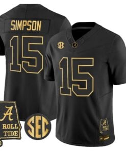 Alabama Crimson Tide 2026 Gold Vapor Limited Jersey - Alabama Map - Stitched 57 BAMA 2026 Gold Vapor Limited Jersey - Alabama Map - Stitched by Alabama Crimson Tide