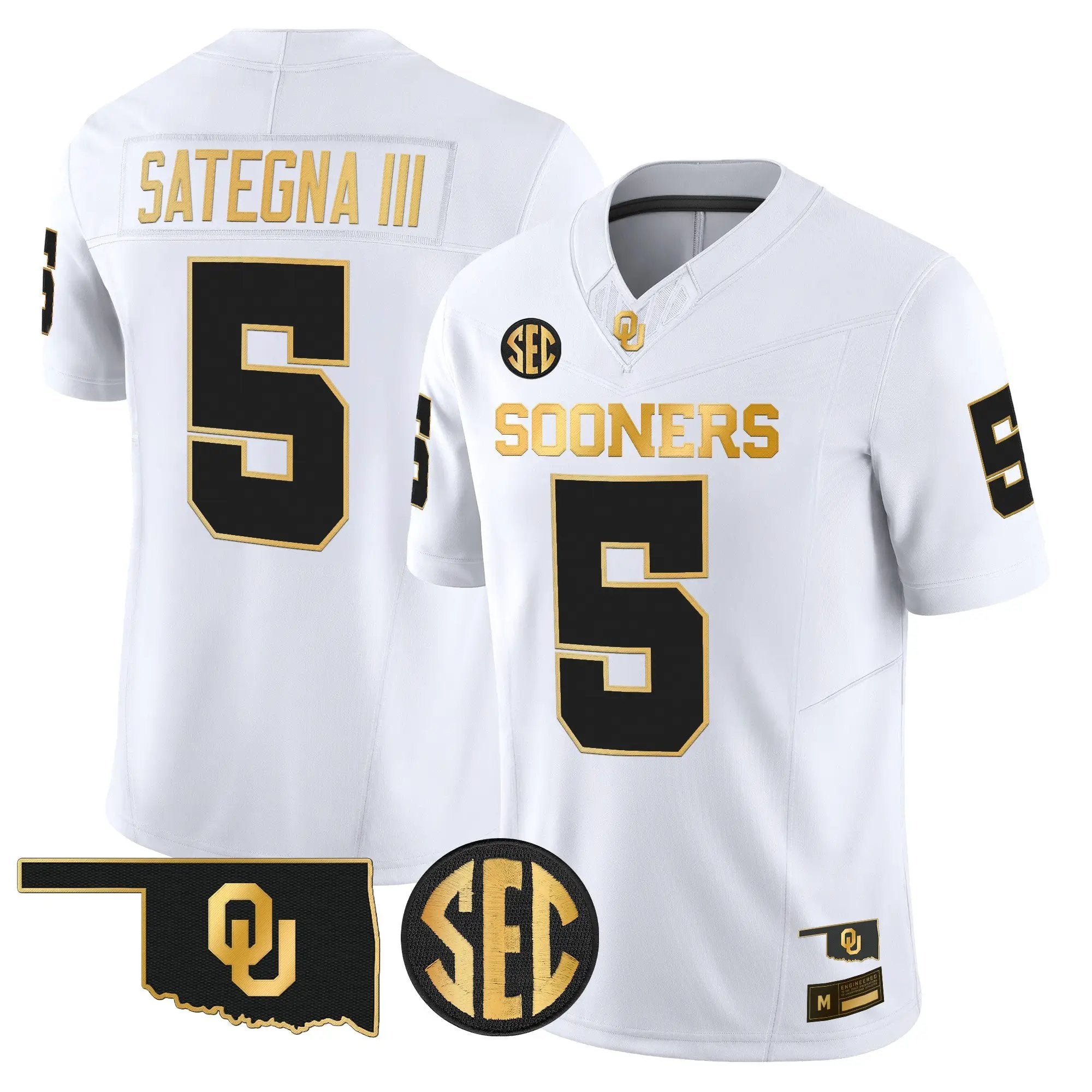 Oklahoma Sooners 2026 Gold Vapor Limited Jersey - Stitched 14 OU 2026 Gold Vapor Limited Jersey - Stitched by Digigearus