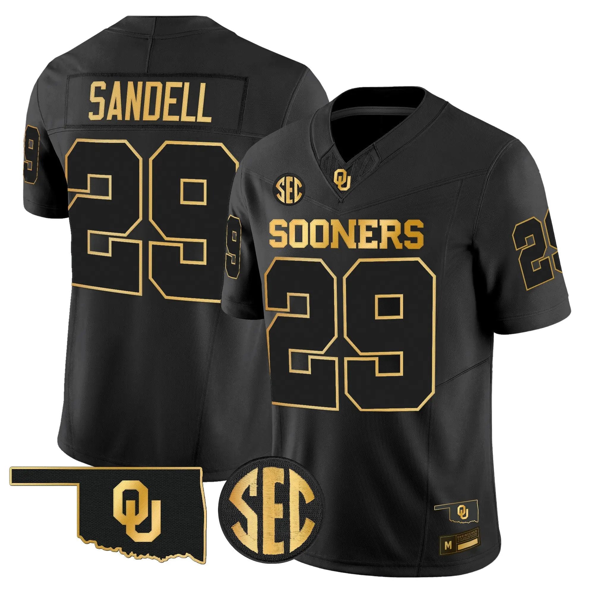 Oklahoma Sooners 2026 Gold Vapor Limited Jersey - Stitched 8 OU 2026 Gold Vapor Limited Jersey - Stitched by Digigearus