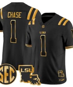 LSU 2026 Louisiana Patch Gold Vapor Limited Jersey - Stitched by Digigearus