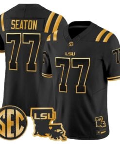 LSU 2026 Louisiana Patch Gold Vapor Limited Jersey - Stitched by Digigearus