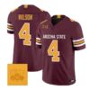 Adrian Boogie Wilson #4 Arizona State Sun Devils Jersey Roses & Devils Stitched by My Store NCAA Football Jerseys