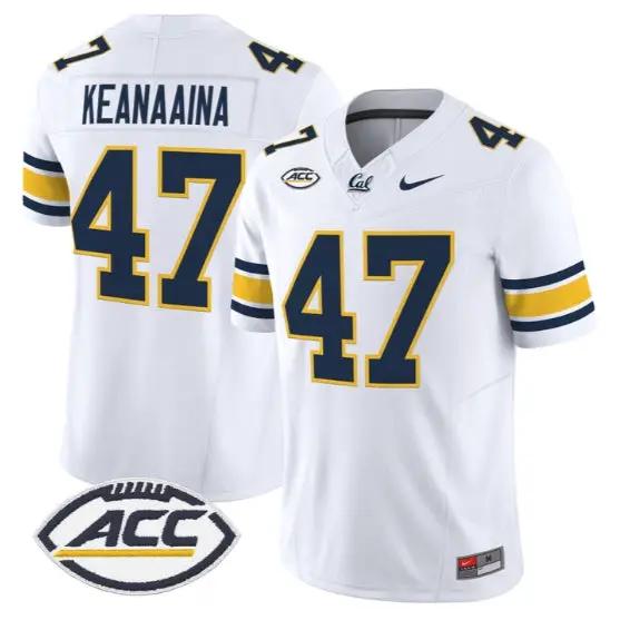 Aidan Keanaaina #47 Golden Bears Jersey 2026 Vapor Limited Stitched by My Store NCAA Football Jerseys