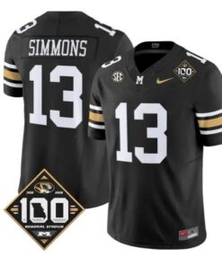 Austin Simmons Jersey #13 Missouri Tigers 100th Anniversary 2026 Edition Stitched by My Store NCAA Football Jerseys