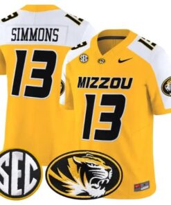 Austin Simmons #13 Missouri Tigers Jersey 2026 Vapor Limited Stitched by My Store NCAA Football Jerseys