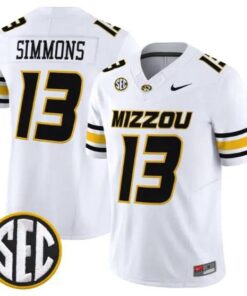 Austin Simmons #13 Missouri Tigers Jersey 2026 Vapor Limited Stitched by My Store NCAA Football Jerseys