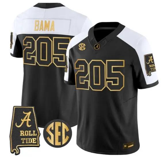 Bama #205 Alabama Crimson Tide Jersey 2026 Alabama Map All Stitched by My Store NCAA Football Jerseys