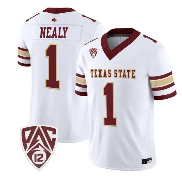 Barrick Nealy Jersey #1 Texas State Bobcats 2026 Vapor All Stitched by My Store NCAA Football Jerseys