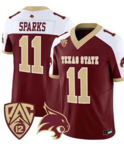 Beau Sparks Jersey #11 Texas State Bobcats 2026 Vapor All Stitched by My Store NCAA Football Jerseys