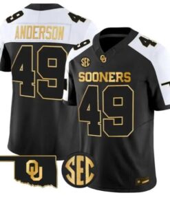 Ben Anderson #49 Oklahoma Sooners Jersey 2026 Limited All Stitched by My Store NCAA Football Jerseys