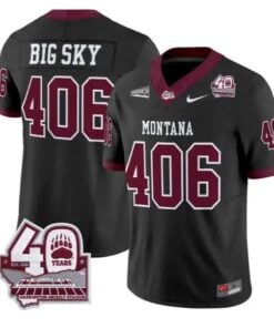 Big Sky Jersey #406 Montana Grizzlies 2026-40th Anniversary Stitched by My Store NCAA Football Jerseys