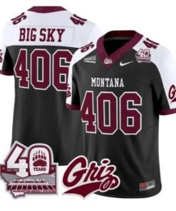 Big Sky Jersey #406 Montana Grizzlies 2026-40th Anniversary Stitched by My Store NCAA Football Jerseys