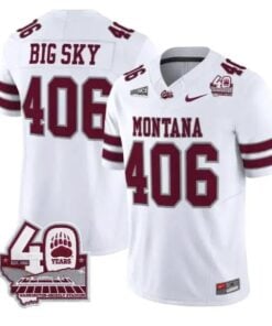 Big Sky Jersey #406 Montana Grizzlies 2026-40th Anniversary Stitched by My Store NCAA Football Jerseys