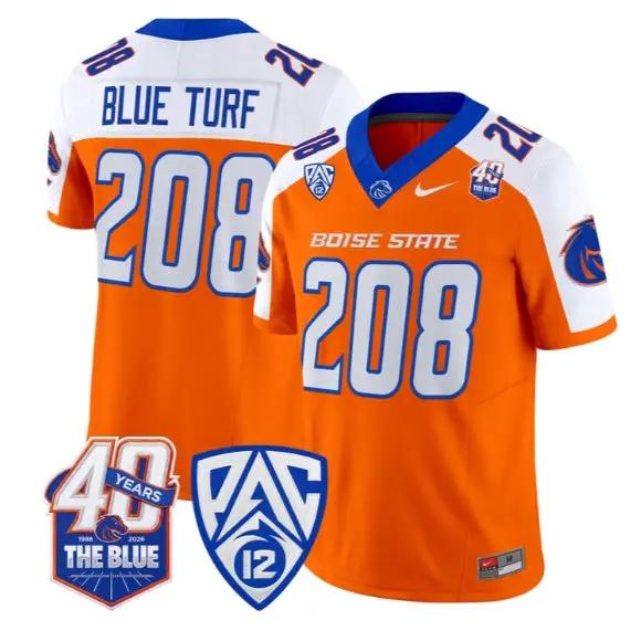 Blue Turf Jersey #208 Boise State Broncos 2026 Limited All Stitched by My Store NCAA Football Jerseys