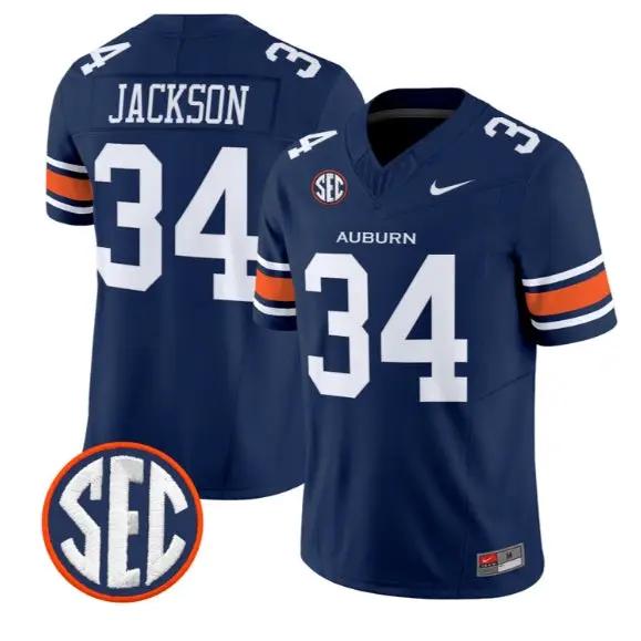Bo Jackson #34 Auburn Tigers Jersey 2026 Vapor Limited Stitched by My Store NCAA Football Jerseys