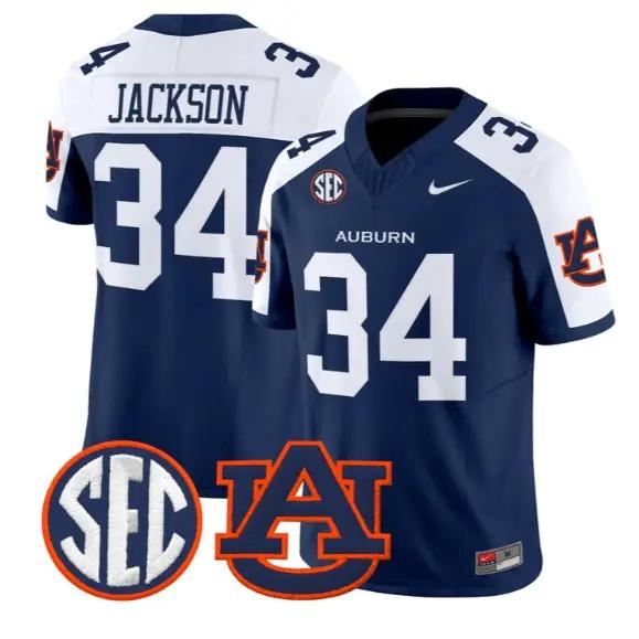 Bo Jackson #34 Auburn Tigers Jersey 2026 Vapor Limited Stitched by My Store NCAA Football Jerseys