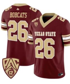 Bobcats Jersey #26 Texas State Bobcats 2026 Vapor Limited Stitched by My Store NCAA Football Jerseys